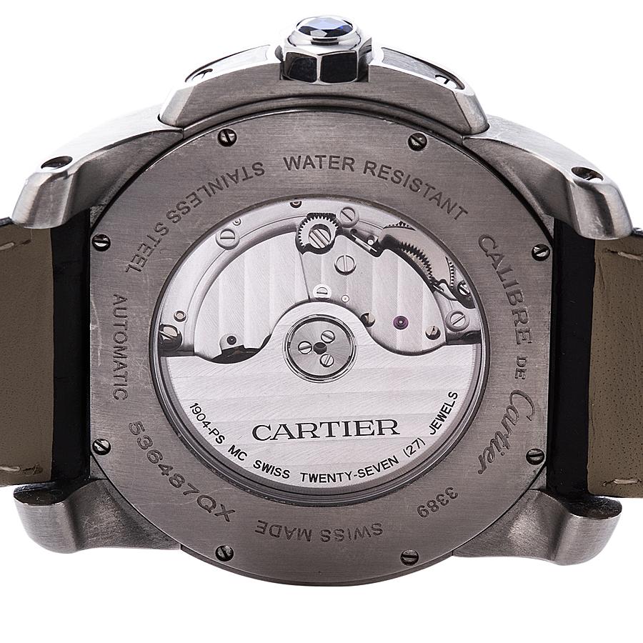 cartier calibre watch bracelet steel links for sale