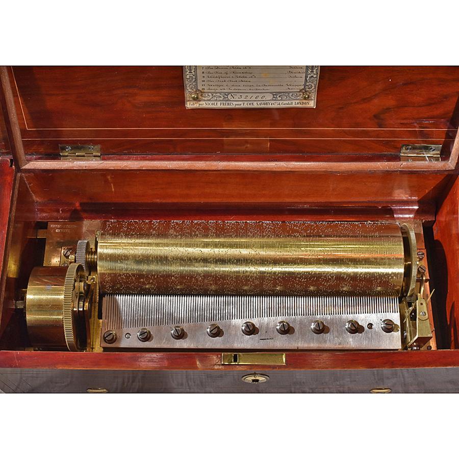 Swiss Nicole Frères Early Key Wind 12" Fat Cylinder Music Box