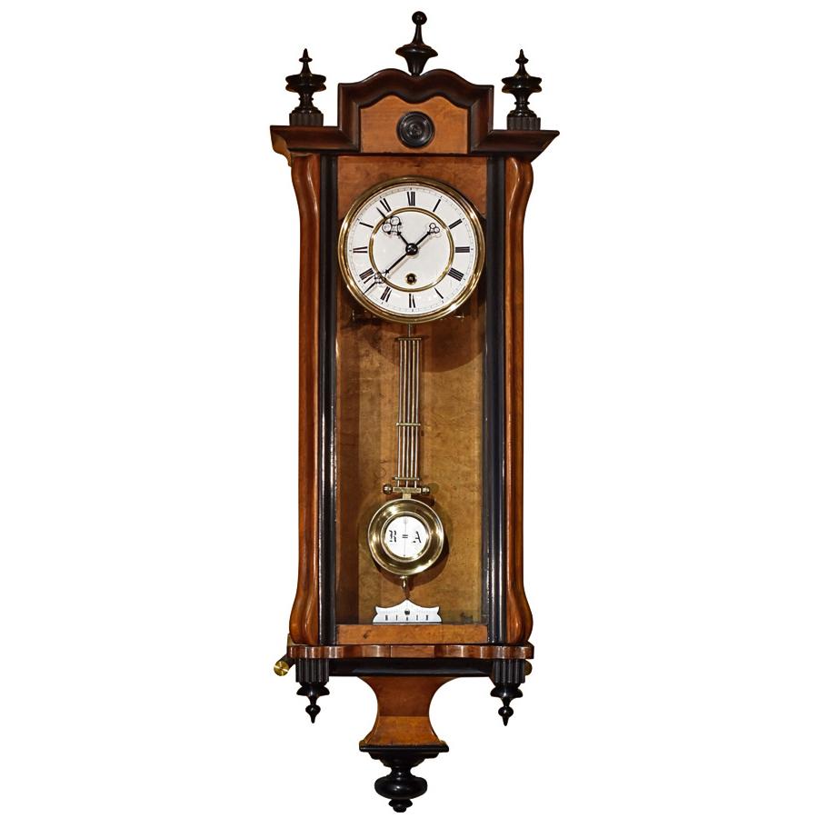 German Walnut Wall Regulator - Renaissance Antiques