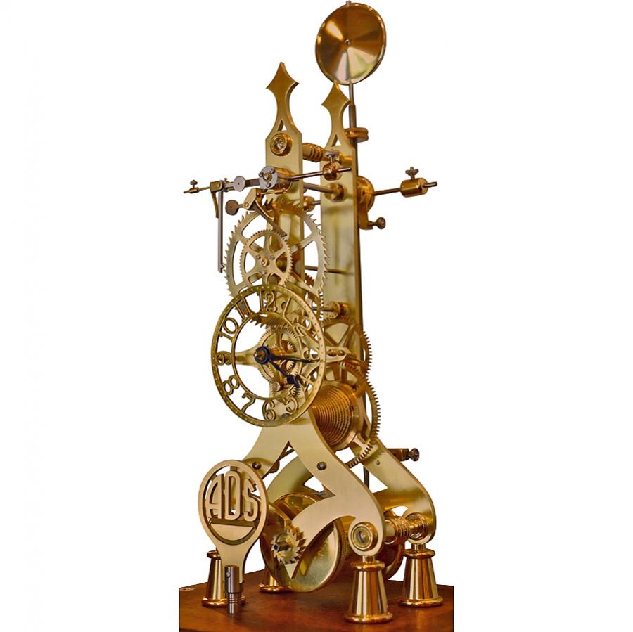 Grasshopper Escapement Skeleton Clock By Arthur D. Stump - Renaissance 