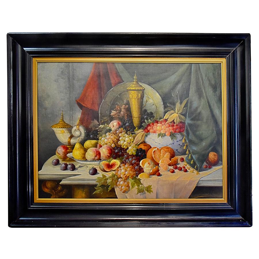 Italian Oil On Canvas Signed E. Sturani - Renaissance Antiques